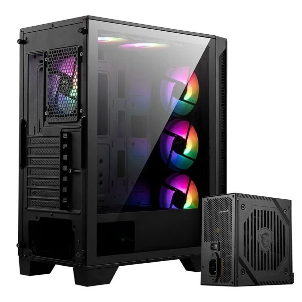 MSI MAG FORGE 120A B65 RGB Temperli Cam USB 3.2 ATX Mid Tower Siyah 650W 80+ Bronze Gaming Kasa