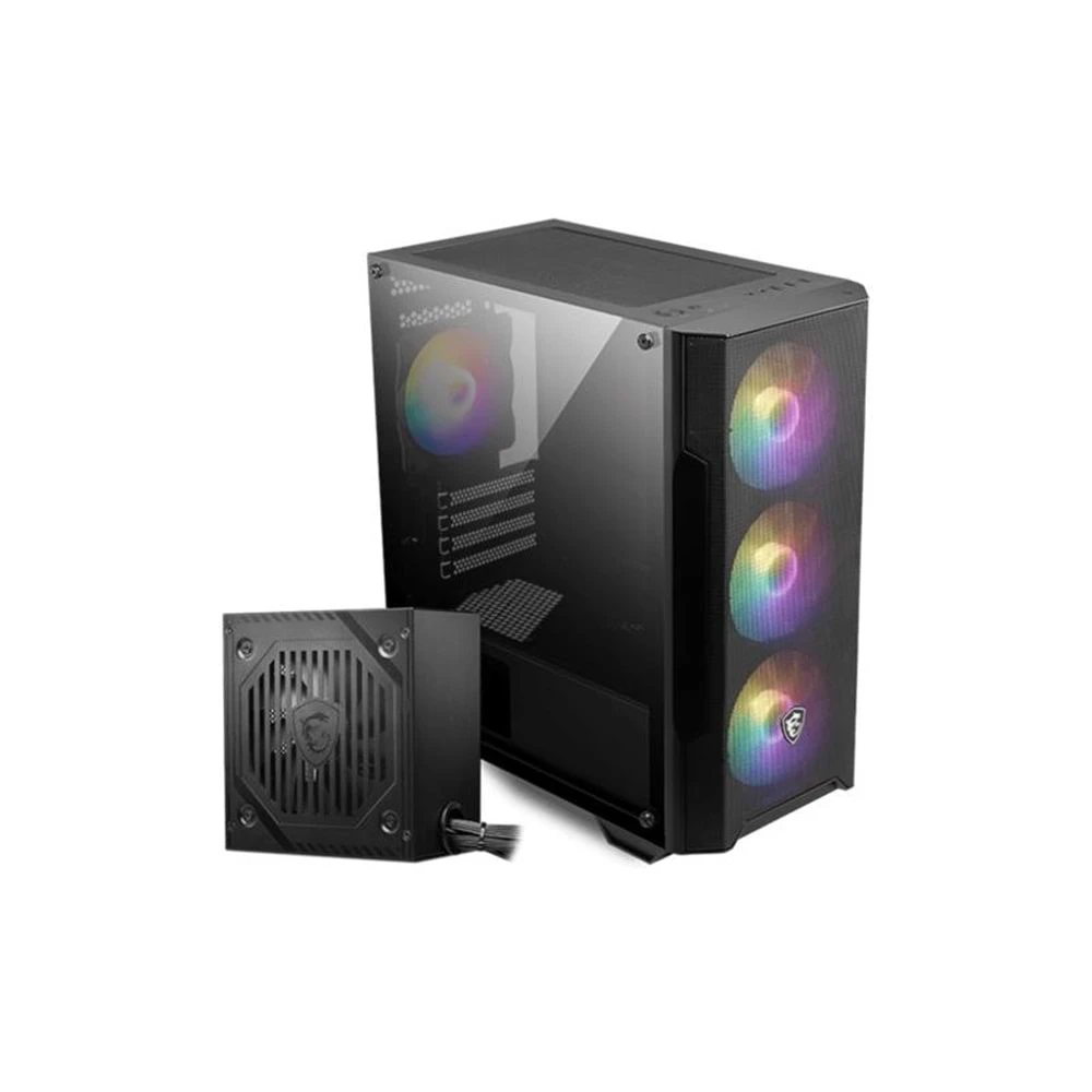 MSI MAG Forge M100A D60 ARGB Fanlı 600 W Micro ATX Oyuncu Kasası