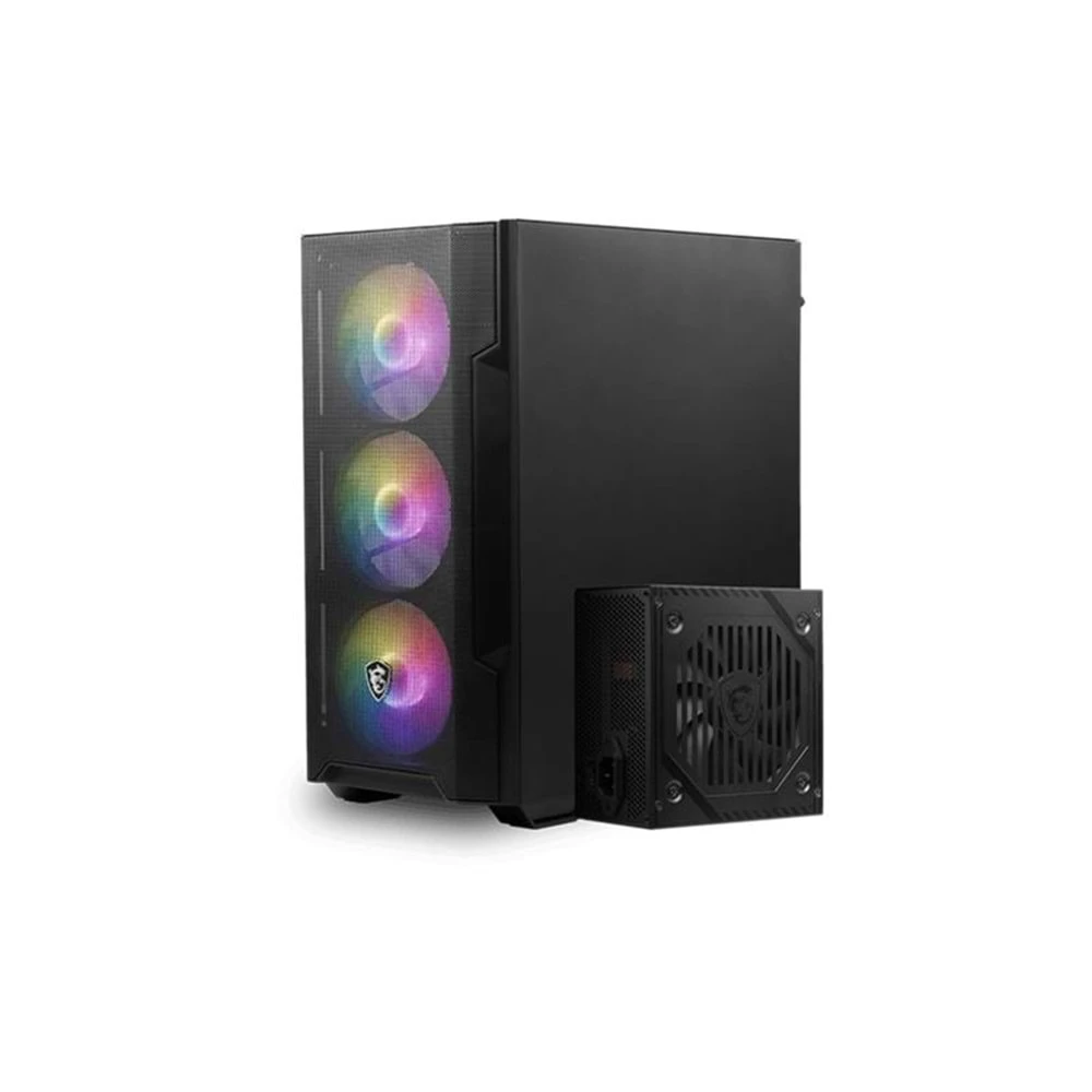 MSI MAG Forge M100A D60 ARGB Fanlı 600 W Micro ATX Oyuncu Kasası