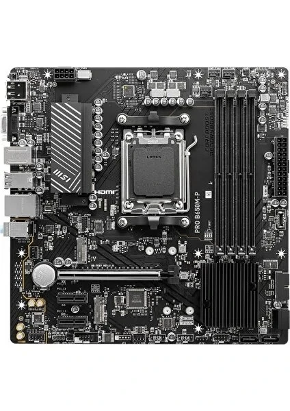 MSI Pro B650M-P AMD AM5 DDR5 Micro ATX Anakart