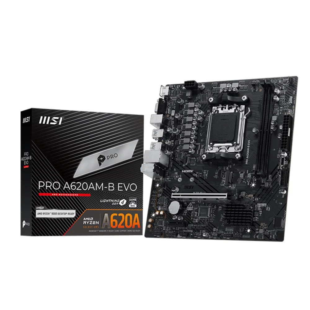 MSI Pro A620AM-B Evo AMD AM5 DDR5 Micro ATX Anakart