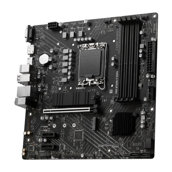MSI PRO B760M-P D4 4800MHz(OC) DDR4 Soket 1700 M.2 HDMI DP VGA mATX Anakart