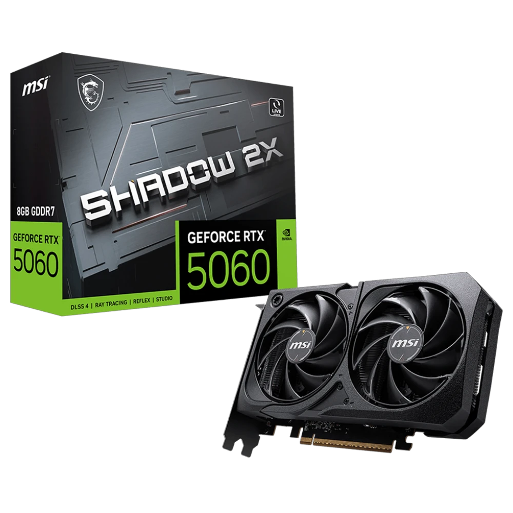 MSI RTX 5060 8G Shadow 2X OC G5060-8S2C 128 Bit GDDR7 8 GB Ekran Kartı