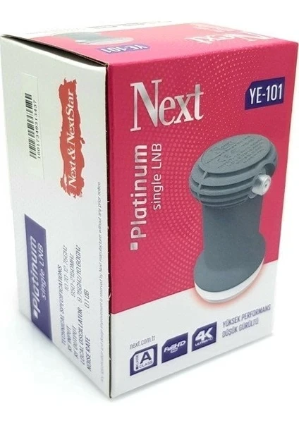 NEXT YE-101 PLATİNUM TEKLİ LNB 0.1DB FULL HD 4K