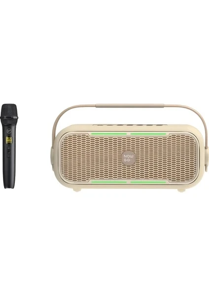 NOWGO C1 BEJ 100W POWERBANK MİKROFONLU BLUETOOTH HOPARLÖR