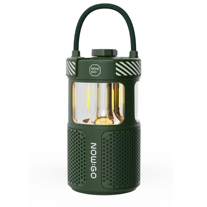NOWGO F1 20W BLUETOOOTH HOPARLÖR TAŞINABİLİR POWERBANK KAMP FENERİ YEŞİL