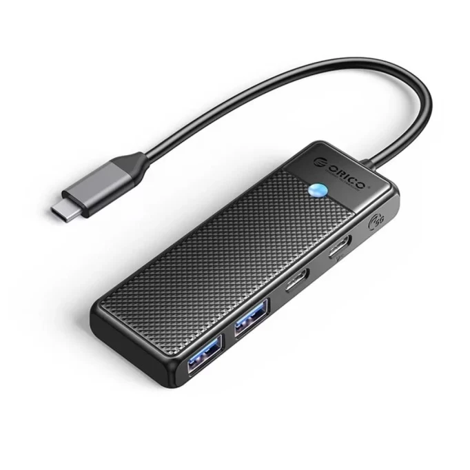 Orico 4 Portlu Type-C To USB 3.0 / Type-C Pd 100W Yüksek Hızlı 5 Gbps Siyah Çoklayıcı Hub