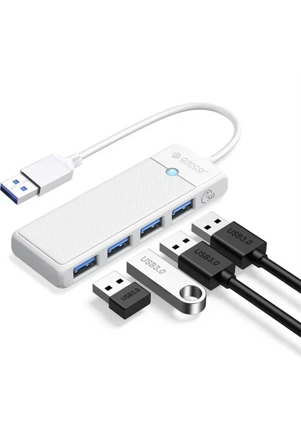 ORİCO 4 PORTLU USB 3.0 YÜKSEK HIZLI 5GBPS HUB ÇOKLAYICI BEYAZ