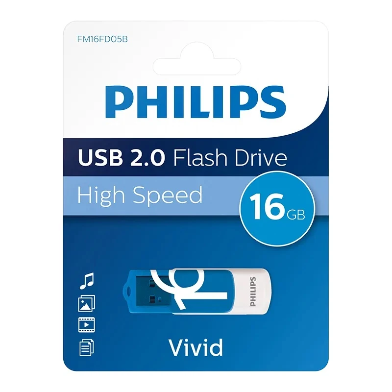 Philips USB 2.0 Flash Drive Vivid Edition (Blue) 16GB