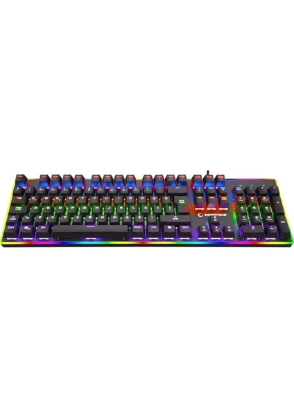 RAMPAGE BYGAME-K1 RGB LED FRAME RAİNBOW MEKANİK RED SWITCH GAMİNG OYUNCU KLAVYESİ