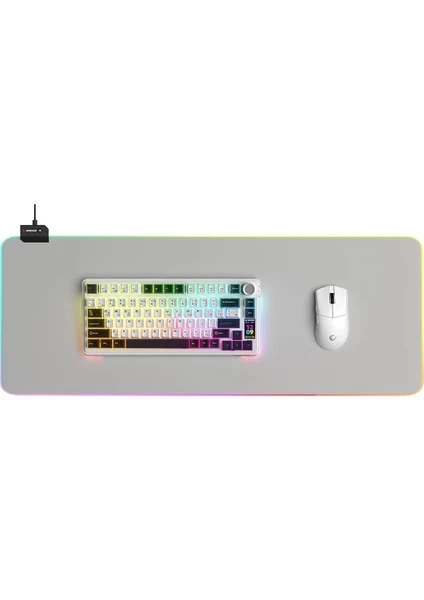 Rampage Pulsar Rgb Xl (Mp-22) Gri 300-800-3Mm Rgb Ledli Gaming Mouse Pad