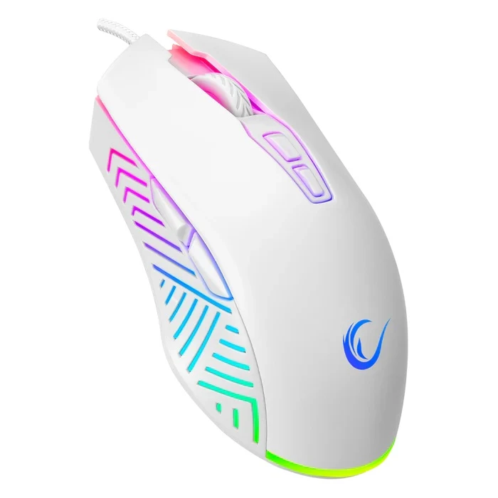 RAMPAGE SMX-G68 SPEAR FULL RGB 7200DPI 7D MAKROLU GAMİNG OYUNCU MOUSE BEYAZ