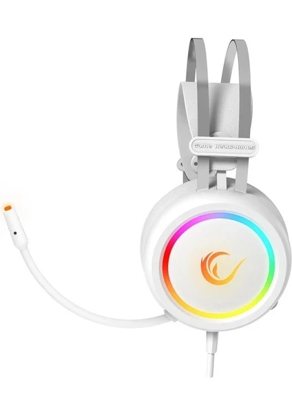 Rampage Stormy Beyaz RGB 7.1 USB Kablolu Kulak Üstü Oyuncu Kulaklığı