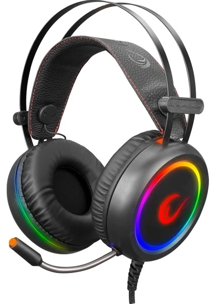 Rampage Stormy Siyah RGB 7.1 USB Kablolu Kulak Üstü Oyuncu Kulaklığı