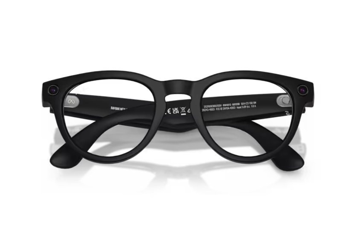 RAY-BAN META HEADLINER MAT SİYAH ŞEFFAF CAM (2. NESİL) RW 4013