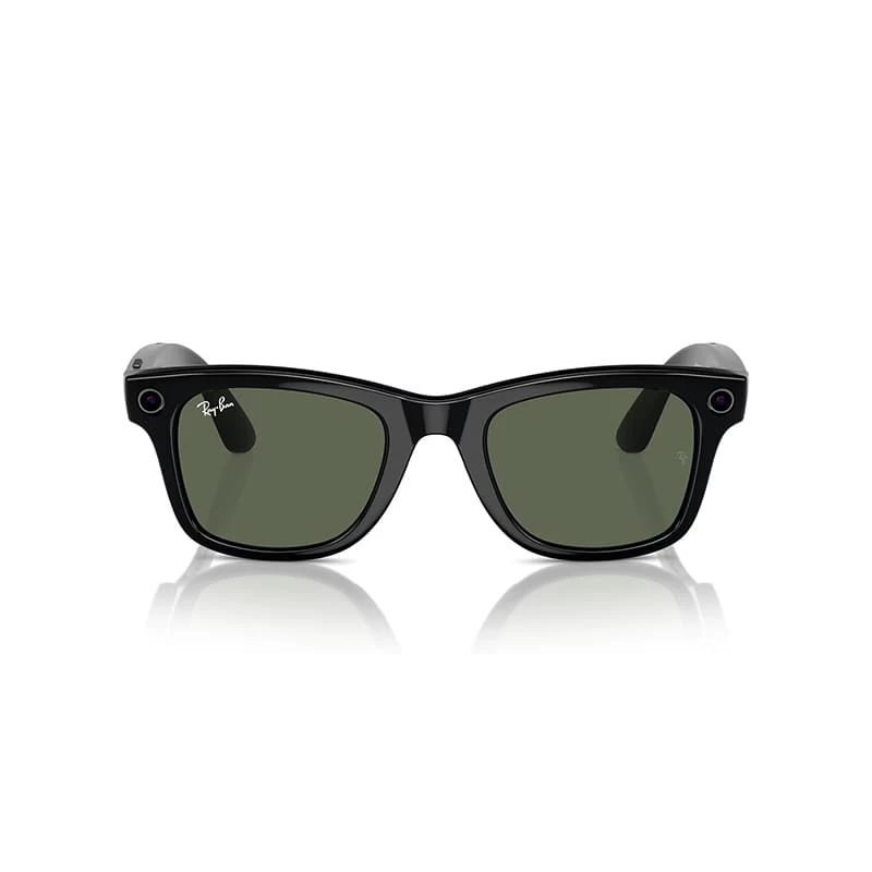 Ray-Ban Meta Wayfarer RW4006 50 Beden 601/7150 Parlak Siyah-G15 Green