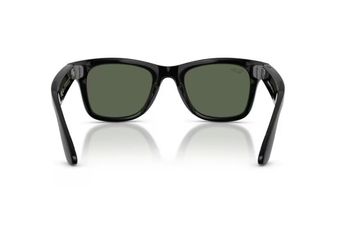 Ray-Ban Meta Wayfarer Gen 2 RW4012 50 Beden 601/1M Parlak Siyah-Şeffaf Grafit Yeşil Transitions