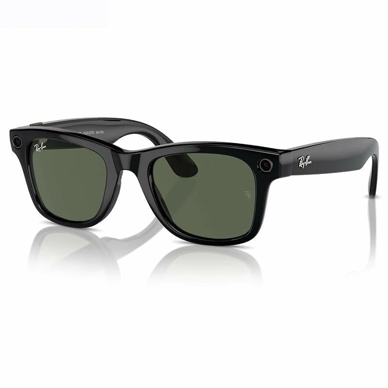 Ray-Ban Meta Wayfarer Gen 2 RW4012 53 Beden 601/7153 Parlak Siyah - G15 Yeşil