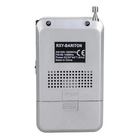 ROXY Rxy-Bariton Cep Tipi Mini Pilli Analog Radyo Gri