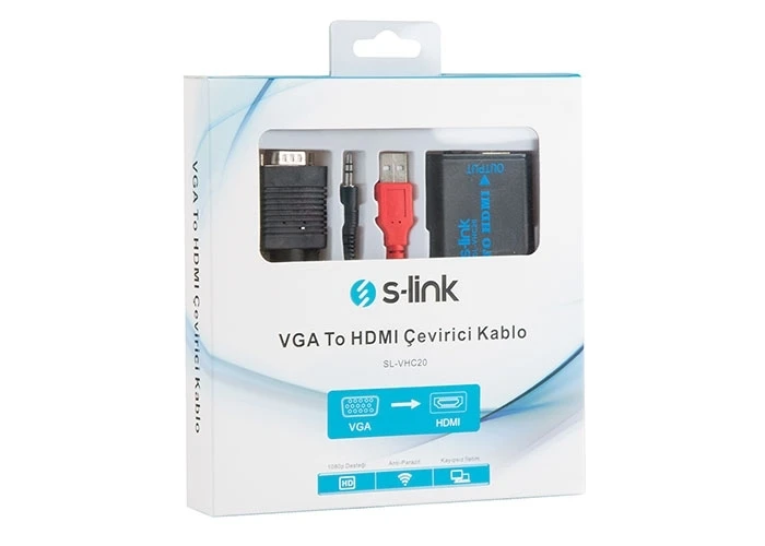 S-LINK SL-VHC20 VGA TO HDMI ÇEVİRİCİ ADAPTÖR