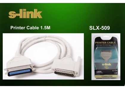 S-LINK SLX-509 1.5 METRE LPT ESKİ TİP YAZICI KABLOSU - 2590