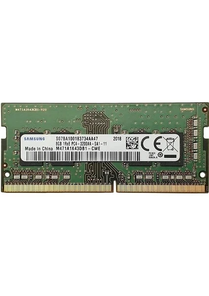 Samsung 8 GB 3200 MHz CL22 M471A1K43EB1-CWE DDR4 Notebook Ram