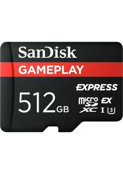 Sandisk Microsd Express Hafıza Kartı 512GB Siyah SDSQXFN-512G-AW6GN