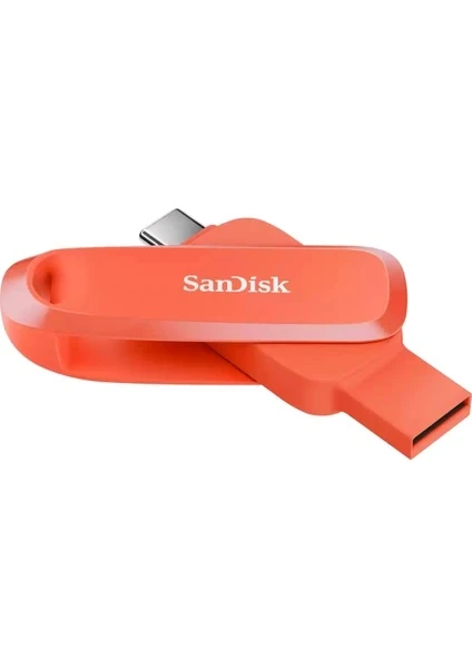 SANDISK PHONE DRIVE 128GB ANDROİD UYUMLU USB 3.2 GEN 1 FLASH BELLEK NASTURİUM ORANGE SDDDC6-128G-G46NO