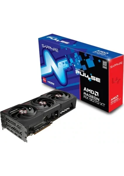 Sapphire RX 9070 XT Pulse 11348-03-20G 256 Bit GDDR6 16 GB Ekran Kartı
