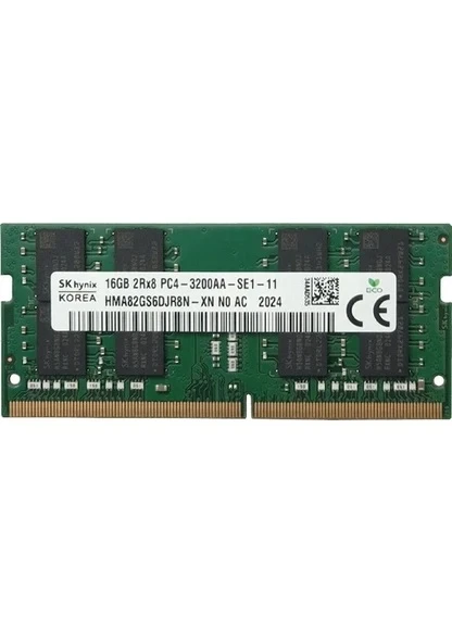 Skhynix 16 GB 3200 MHz CL22 HMA82GS6DJR8N-XN DDR4 Notebook Ram