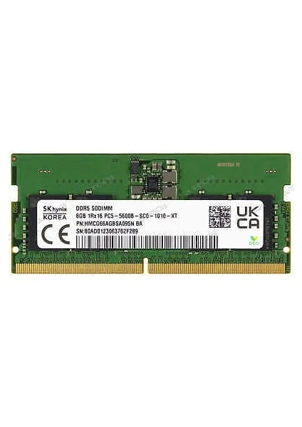 Skhynix 8 GB 5600 MHz HMCG66AGBSA095N DDR5 Ram (Kutusuz)