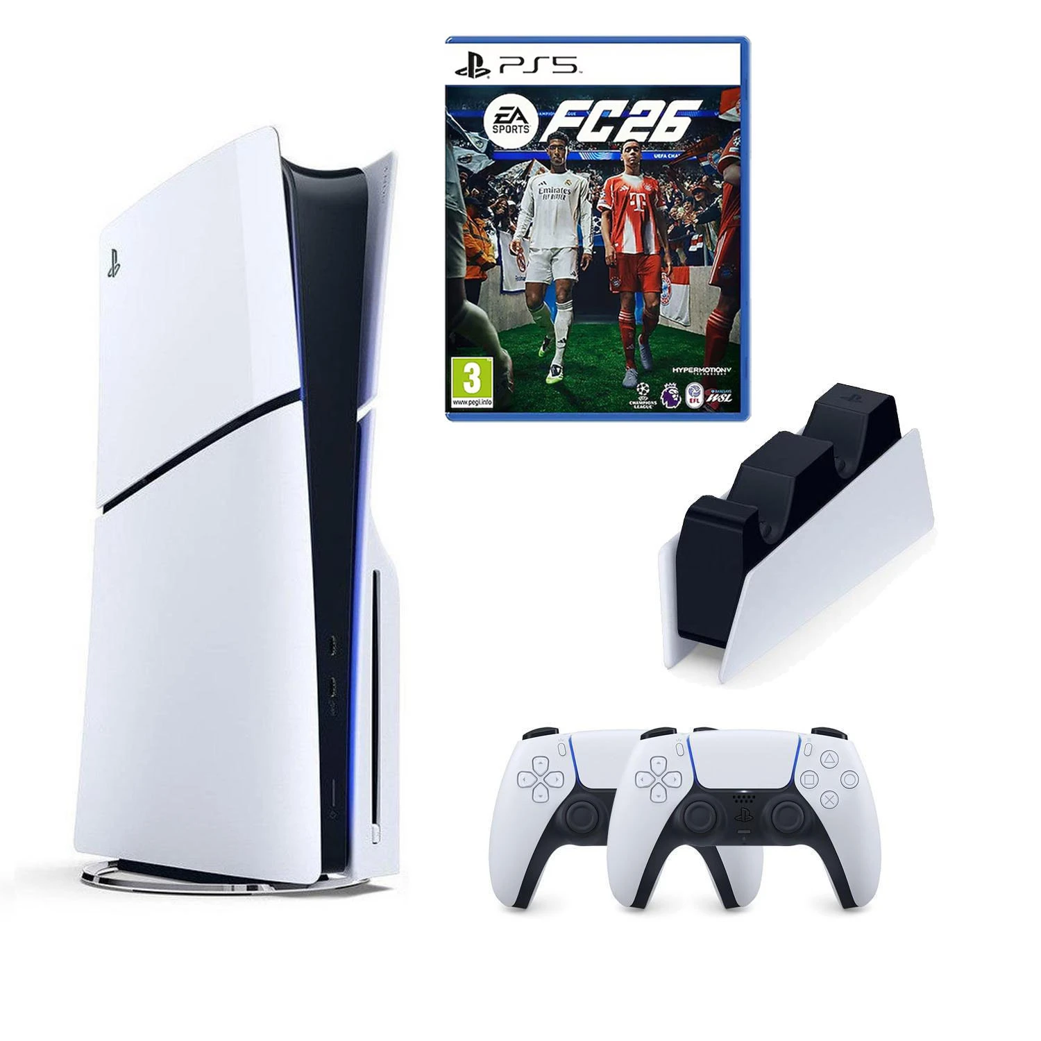 SONY PLAYSTATİON 5 PS5 SLIM CD Lİ + 2.KOL + FC 26 OYUNU + SONY ŞARJ İSTASYONU