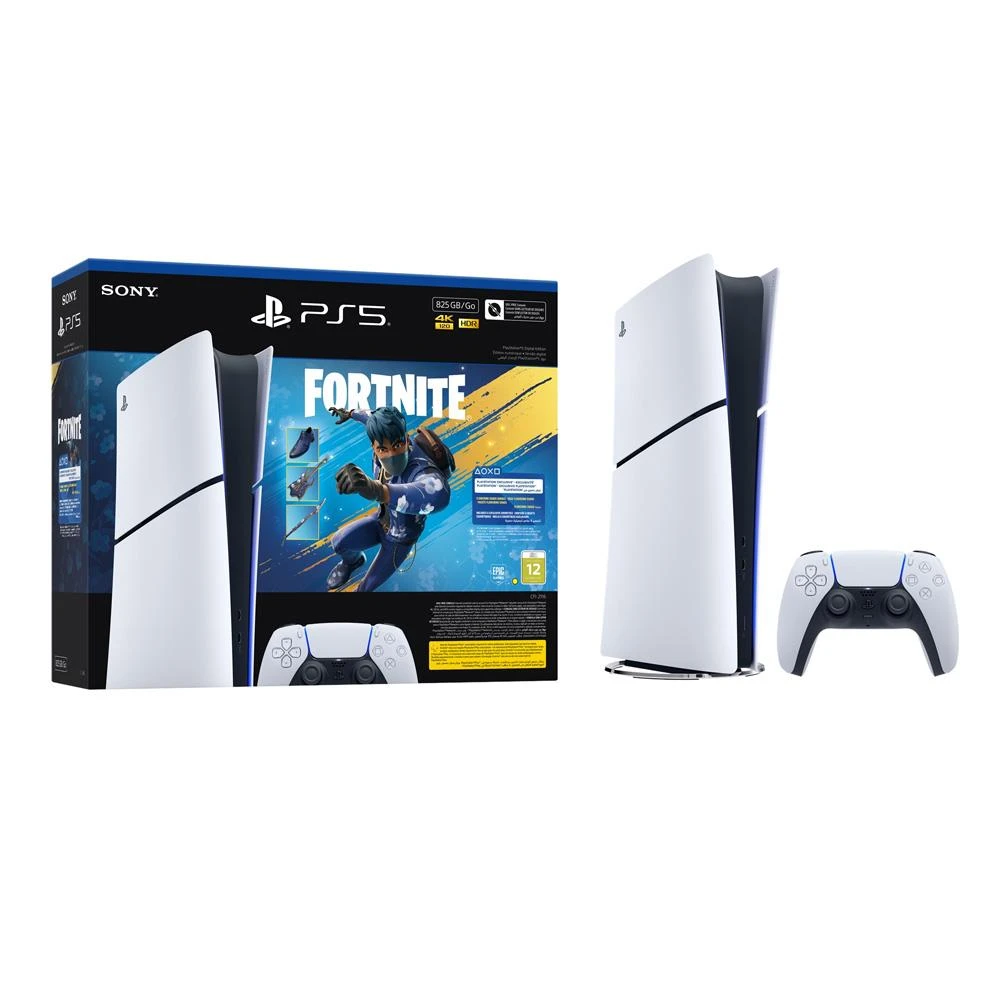 Sony Playstation 5 Slim Digital 825 Gb + Fortnite v2 Bundle PS5 Oyun Konsolu