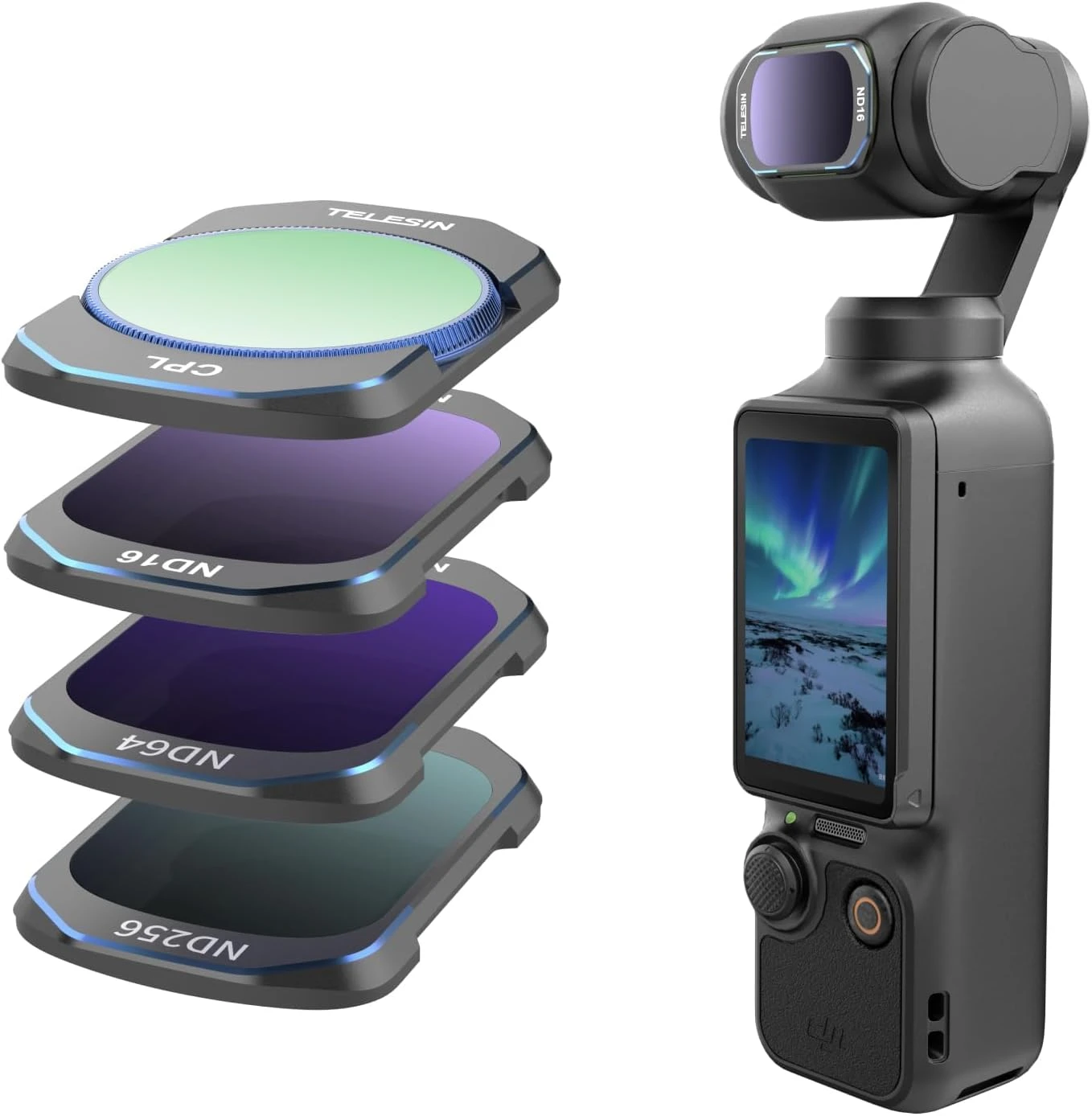 Osmo Pocket 3 ND Filtre Seti (CPL+ ND16/64/256)