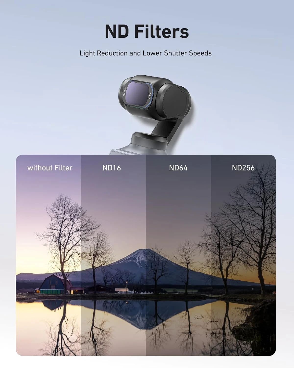 Osmo Pocket 3 ND Filtre Seti (CPL+ ND16/64/256)