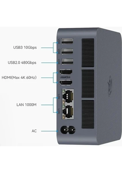 TEŞHİR BEELİNK EQI12 INTEL İ7 12650H 24GB DDR5 RAM 500GB M.2 SSSD 4K HDMI WIFI 6+BT 5.2 WINDOWS 11 PRO MINI PC