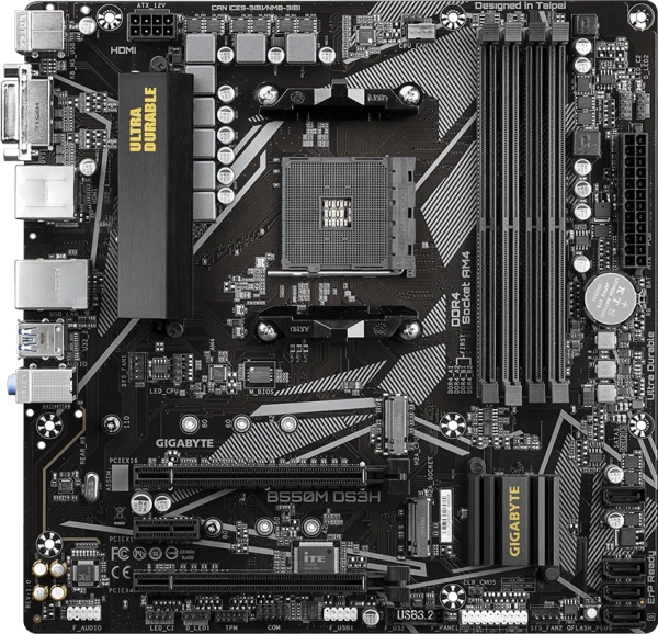 TEŞHİR GİGABYTE B550M-DS3H AMD B550 AM4 DDR4 4400 MHZ MASAÜSTÜ ANAKART