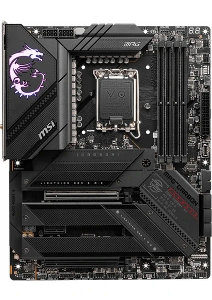 TEŞHİR MSI MB MPG Z790 CARBON WIFI SOKET 1700 DDR5 7600MHZ(OC) PCI-E GEN5 M.2 USB3.2 HDMI 1X2.5G LAN WI-FI 6E ATX
