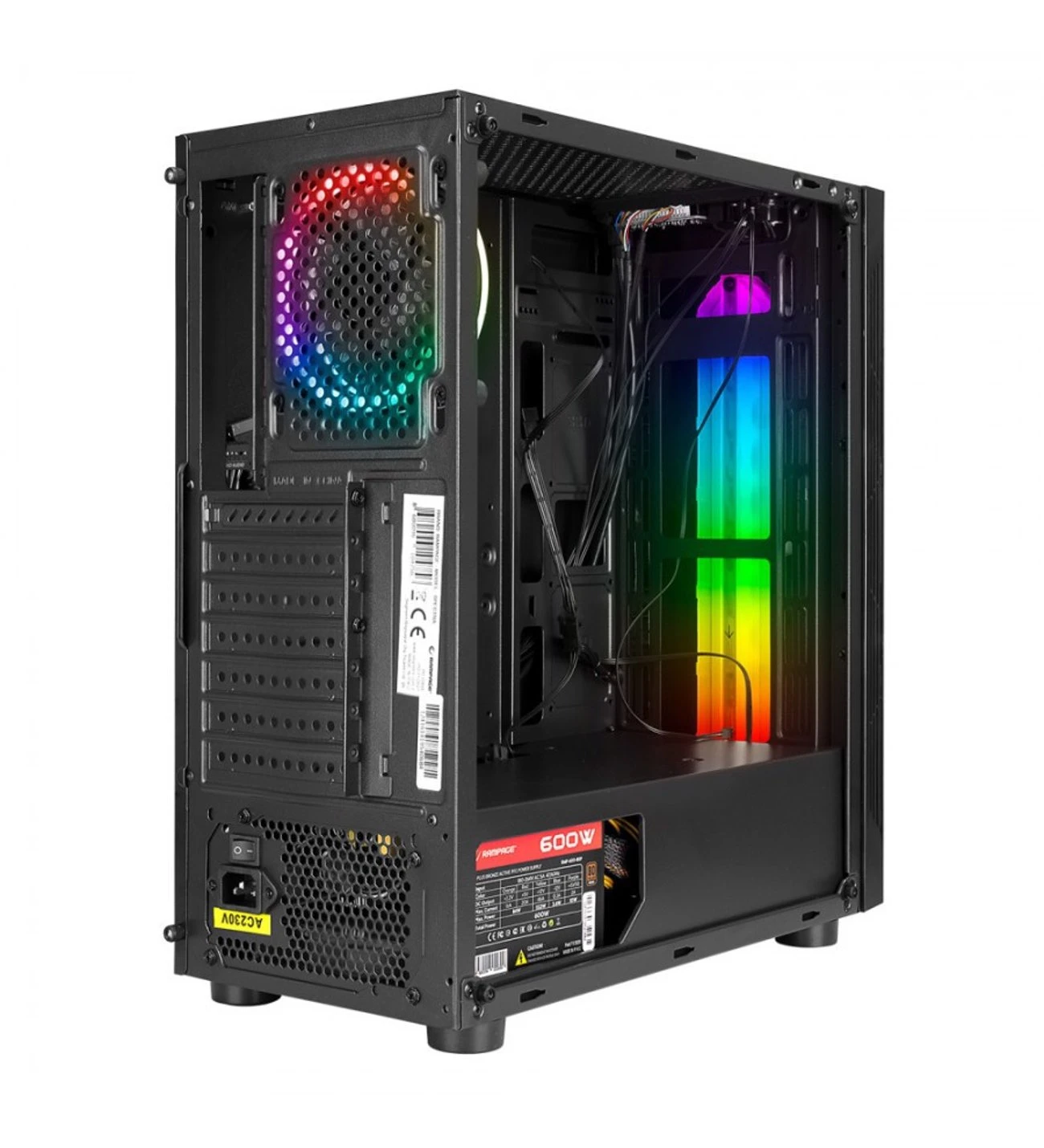 TEŞHİR RAMPAGE SPECTRA 600W TEMPERED GAMİNG KASA