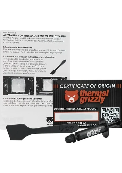 THERMAL GRİZZLY AERONAUT 1GR ÜSTÜN PERFORMANSLI TERMAL MACUN