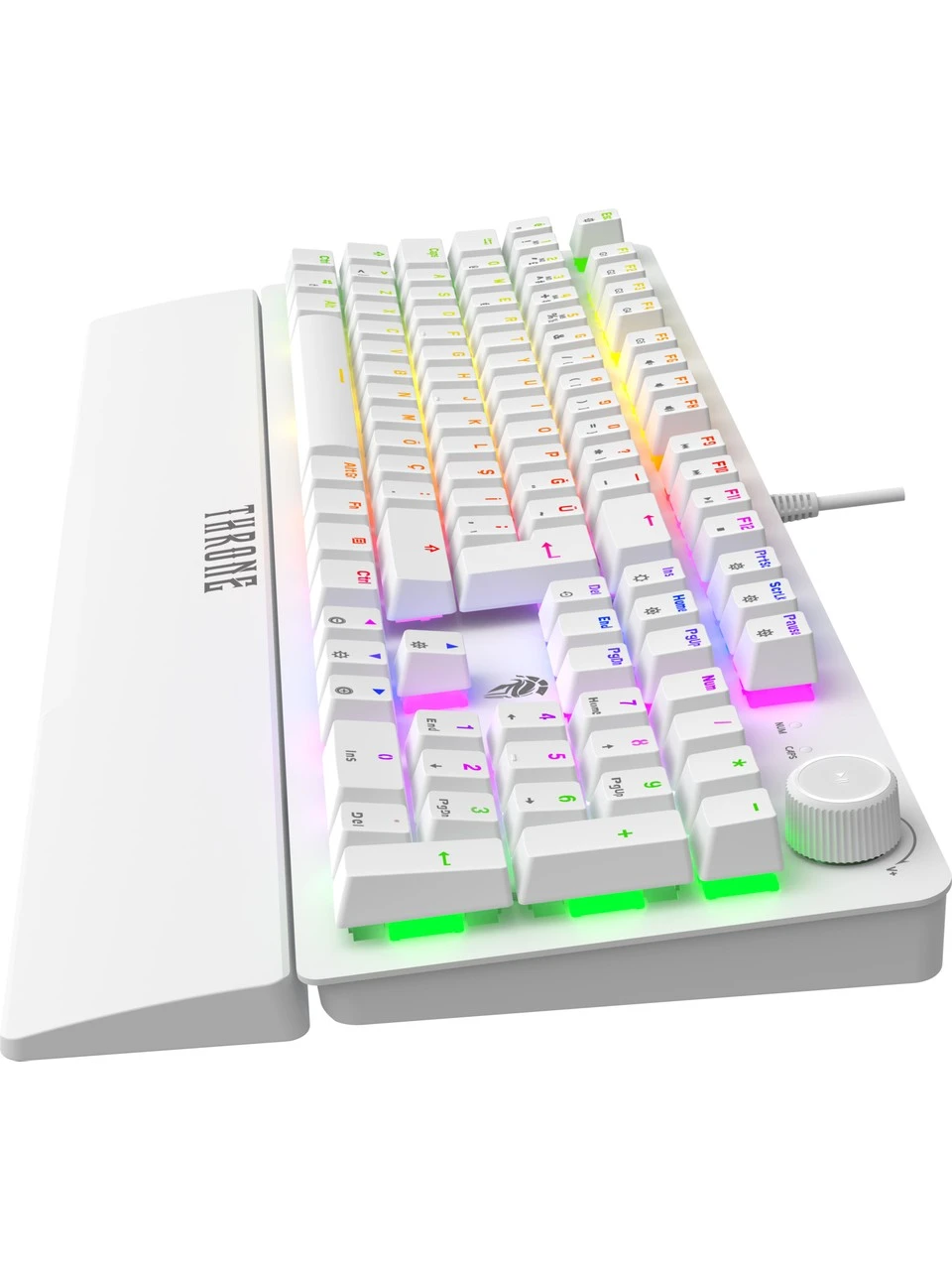 Throne Lumina K1 Argb Red Switch - Makro Yazılım - Bilek Desteği - Full Anti-Ghosting 104 Tuşlu Mekanik Klavye
