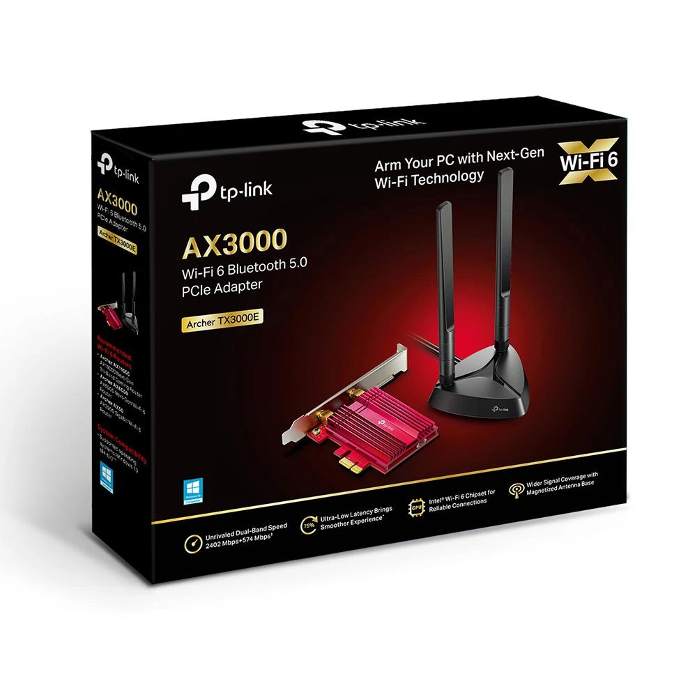 TP-LINK ARCHER TX3000E 574MBPS-2402MBPS Wİ-Fİ 6 / BLUETOOTH 5.0 PCI-E KART