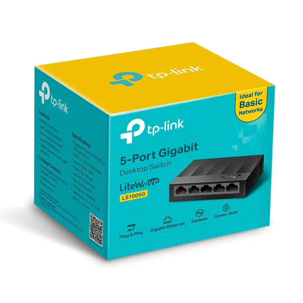 TP-Link LS1005G 5 Port 10/100/1000 Mbps Gigabit Switch