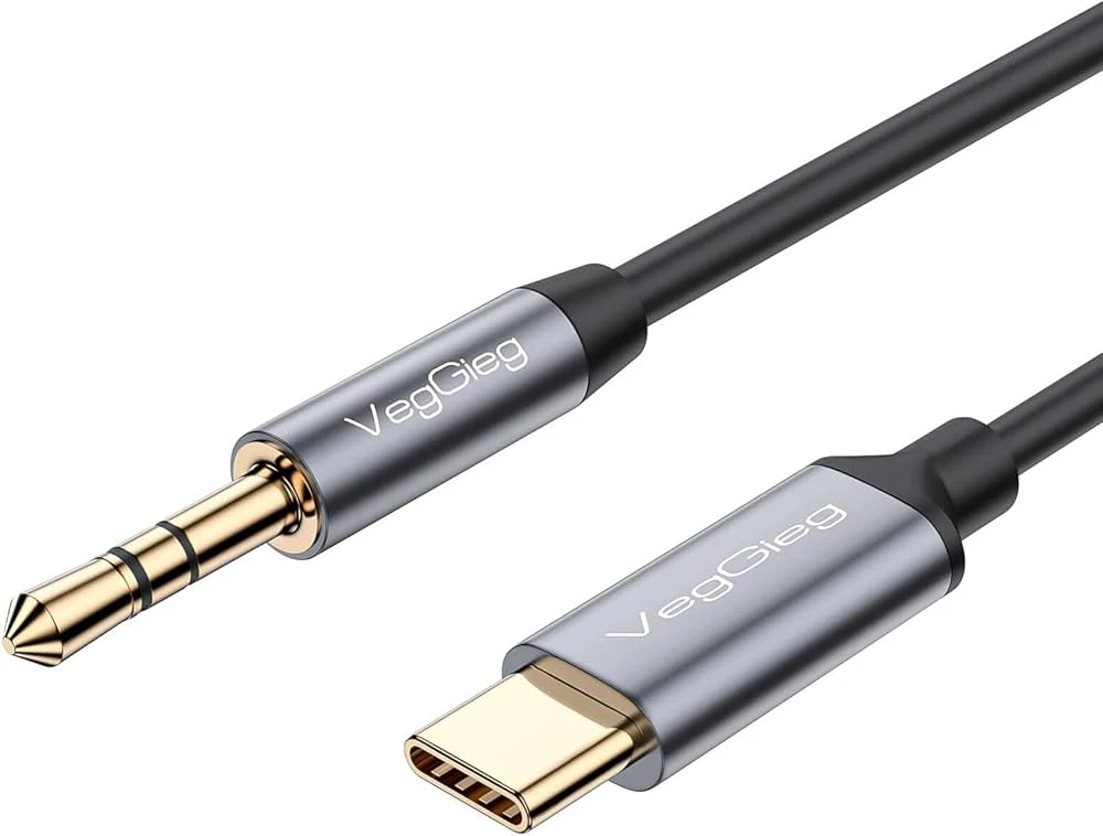 VegGieg USB Type-C to 3.5mm Aux Hi-Fi Ses Kablosu 1 Metre