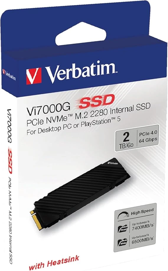 Verbatim Vi7000G PCI-Express 4.0 2 TB M.2 SSD