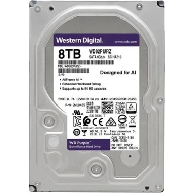 Western Digital Purple WD82PURZ SATA 3.0 7200 RPM 3.5" 8 TB Harddisk