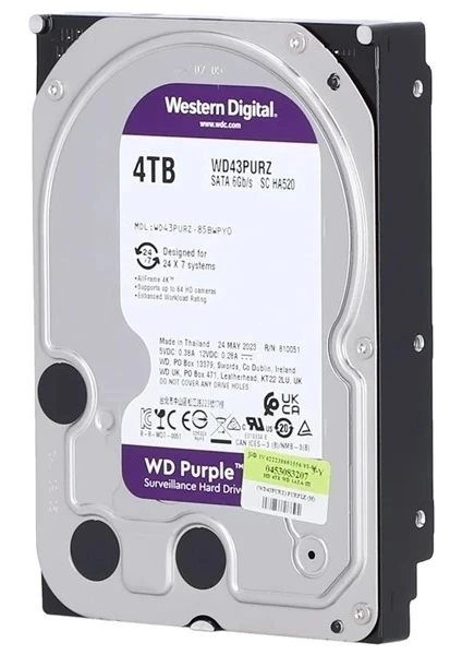 Western Digital Purple WD43PURZ SATA 3.0 5400 RPM 3.5" 4 TB Harddisk