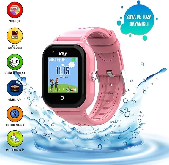 Wiky Watch 4g Göruntulu Konusma Akilli Çocuk Saati Pembe