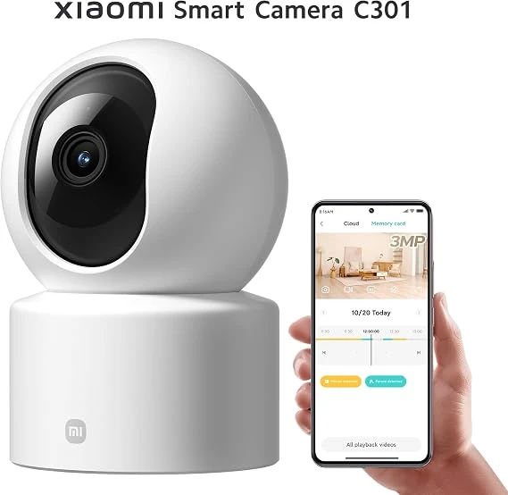 Xiaomi Smart Camera C301 2K 360 Derece Gece Görüşlü IP Wi-Fi Güvenlik Kamerası