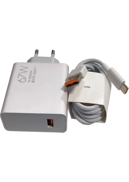 Yk Design 67 W Type-C Hızlı Şarj Başlık Set